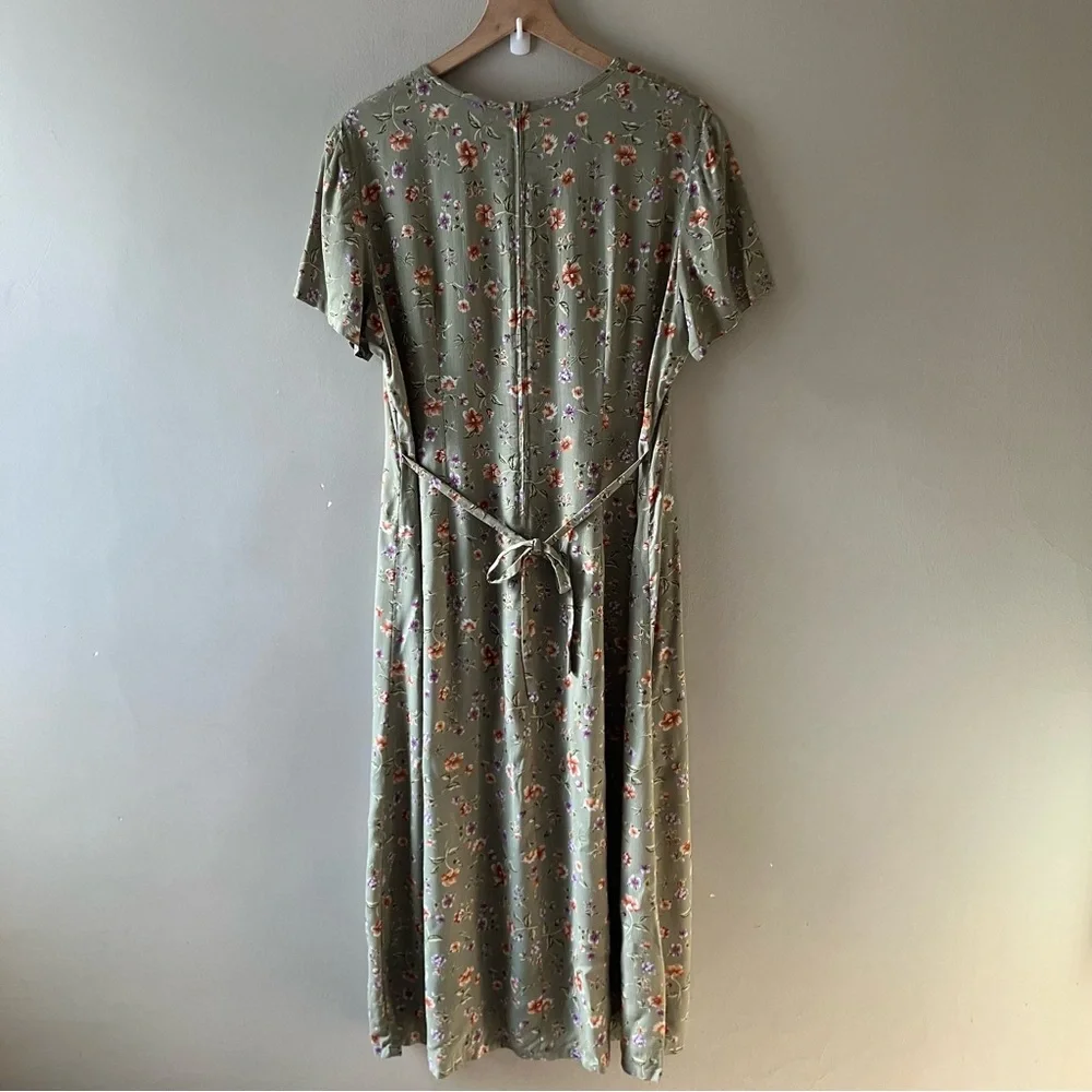 VINTAGE Short Sleeve Floral Maxi Dress - Picture 2 of 5